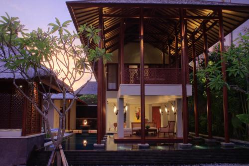 a villa with a view of a house at Anapuri Villas in Ketewel