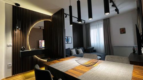 Ένα ή περισσότερα κρεβάτια σε δωμάτιο στο Helm Apatment&Spa Zlatibor