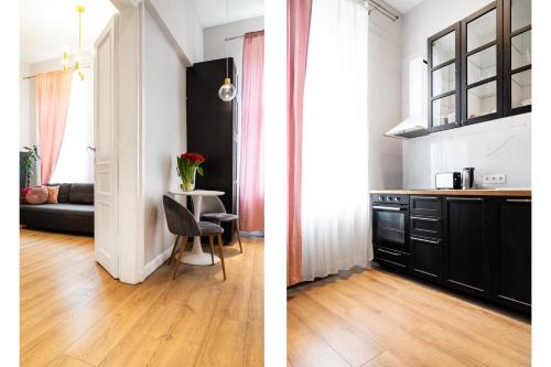 Kuchyň nebo kuchyňský kout v ubytování HOUSEHOST Apartment: Łazarza II street