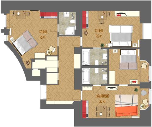 Pelan lantai bagi Stella apartments