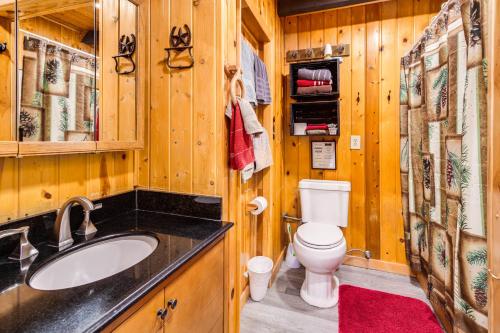 Koupelna v ubytování Island Park Cabin Getaway Less Than 24 Mi to Yellowstone!
