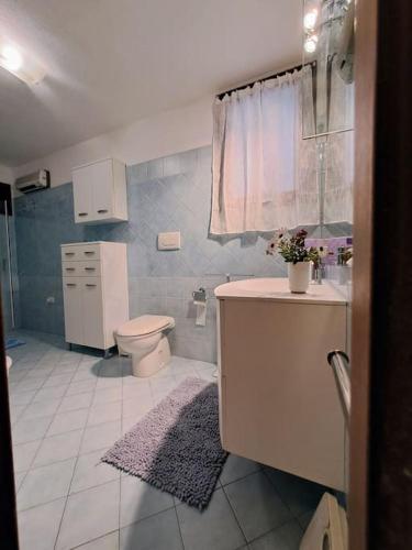 ein Bad mit einem WC und einem Waschbecken in der Unterkunft Nido d'amore ad Arzachena in Arzachena