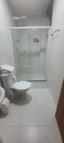 Koupelna v ubytování Ap centro cascatinha prox parque