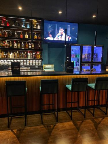 Lounge atau bar di Luzes Motel
