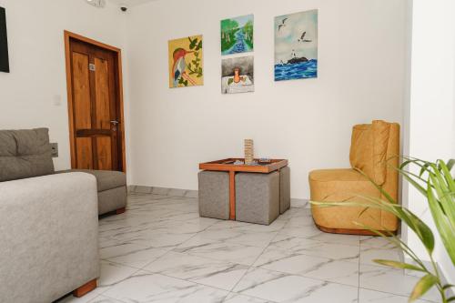 Χώρος καθιστικού στο Hotel Santa Fe