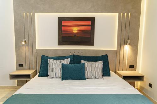 Ένα ή περισσότερα κρεβάτια σε δωμάτιο στο Hotel Santa Fe