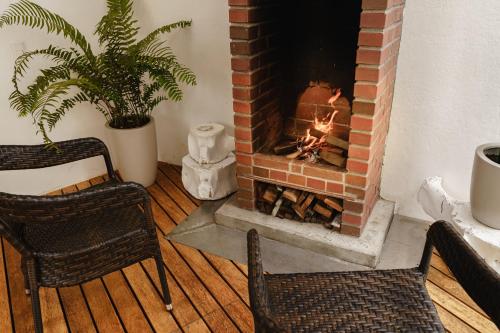 Χώρος καθιστικού στο Hotel Santa Fe