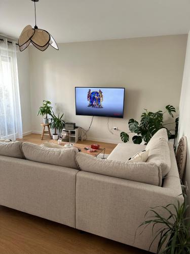 Logement bien équipé près de Paris et stade de France avec place de stationnement