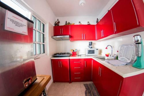 Kuchyň nebo kuchyňský kout v ubytování Casa La Tabasqueña