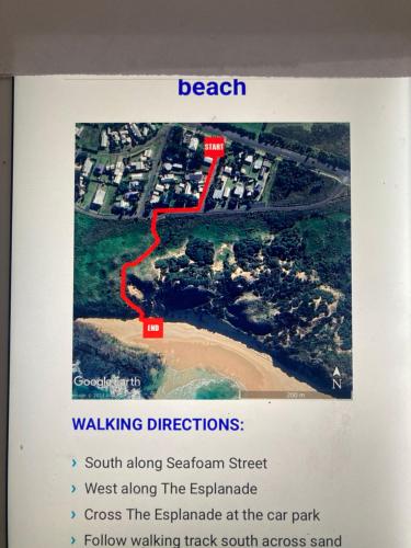 a screenshot of a map of a beach at A Stylish and Unique Retreat at Surf Beach in Surf Beach