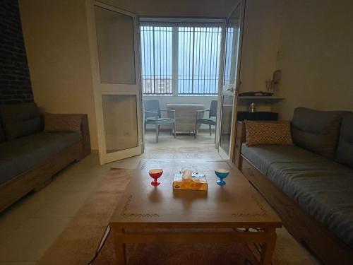 Ruang duduk di Appartement moderne, vue mer