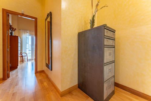 a dresser with a plant on top of it in a room at MalagaSuite Villa Fuente de Piedra in Fuente de Piedra