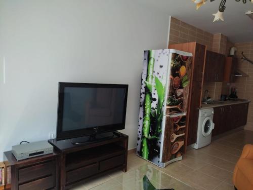 Un televizor și/sau centru de divertisment la Lovely Apartment in Aguadulce near Playa da Ventilla