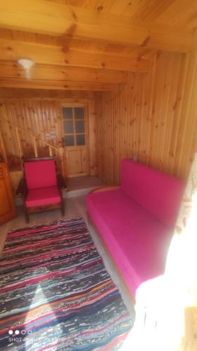 a room with two pink beds and a rug at Panorama Lodge Nuweiba in Nuweiba