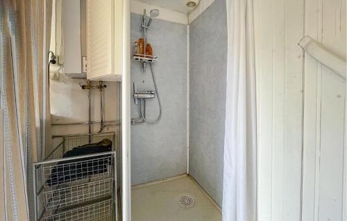 baño con ducha con jaula en Amazing Home In Hssleholm With Wifi, en Hässleholm
