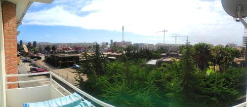 a view of a city from a balcony at La serena Reinos de España in La Serena