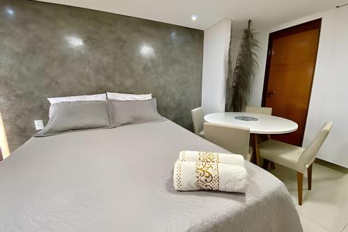Krevet ili kreveti u jedinici u objektu Aptos super confortáveis no Gold Flat by Apartamentos Jampa