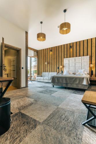 Posezení v ubytování Sztygarka Hetmańska Resort Solina