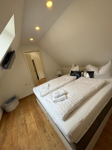 Postel nebo postele na pokoji v ubytování Holidayhaus Lütsche