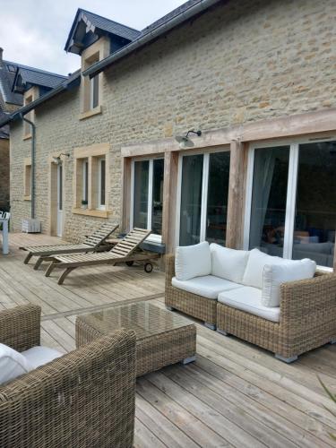 Maison de campagne la mer en horizon