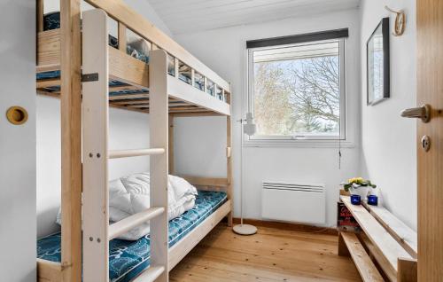 Habitación pequeña con literas y ventana en 3 Bedroom Gorgeous Home In Odder en Odder