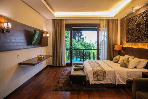 Katil atau katil-katil dalam bilik di djabu Seminyak Hotel