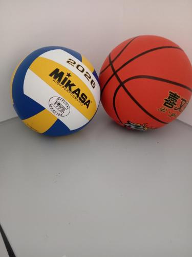 two balls are sitting next to each other at De Leon Staycation at Vista de Loro in Ternate