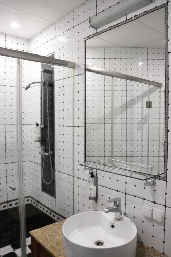 Koupelna v ubytování Hotel Piast Wrocław Centrum