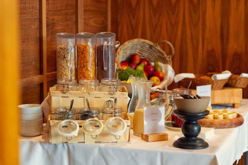 a table with a buffet of food on it at Aspria Hamburg Uhlenhorst Sport & Spa in Hamburg