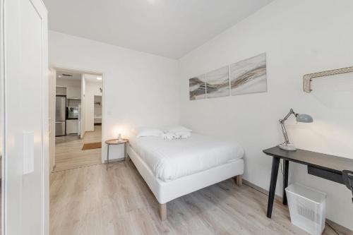 Giường trong phòng chung tại Le Monet - Grand logement hyper centre