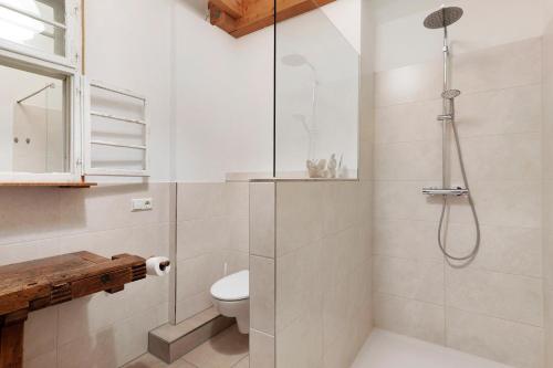 Koupelna v ubytování Ferienwohnung In Der Weinig