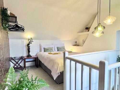 Katil atau katil-katil dalam bilik di Stylish and Cosy stay in the Heart of Malton