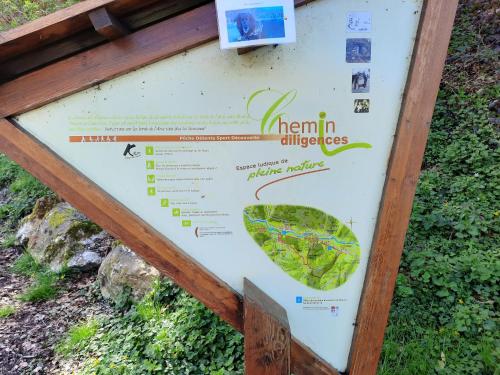 a sign with a map of a garden at Biert La Coume in Biert