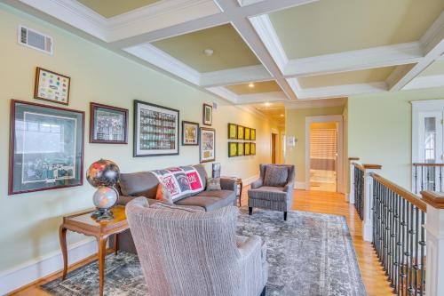 a living room with a couch and two chairs at Riverfront North Augusta Home with Private Pool! in North Augusta