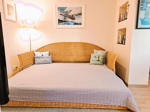 Ένα ή περισσότερα κρεβάτια σε δωμάτιο στο Haus am Meer Strandgeflüster