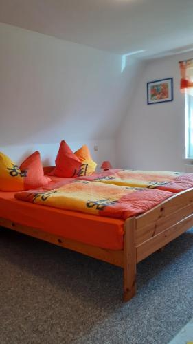 Postel nebo postele na pokoji v ubytování Moni