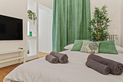 Postel nebo postele na pokoji v ubytování [Tortona-Navigli] Luxury Desing District Wifi e Neflix