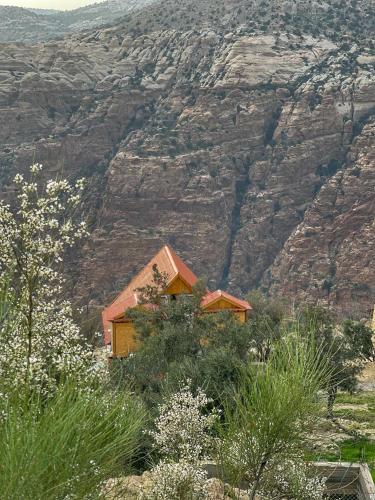 a house on the side of a mountain at Dana luxury huts in Dana