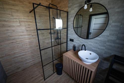 Phòng tắm tại Rowerowa Przystań