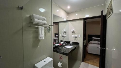 Koupelna v ubytování Hotel El Tambo 2