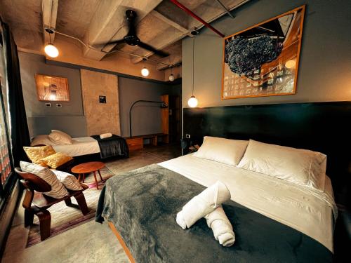 Postel nebo postele na pokoji v ubytování Viajero Medellín Hostel