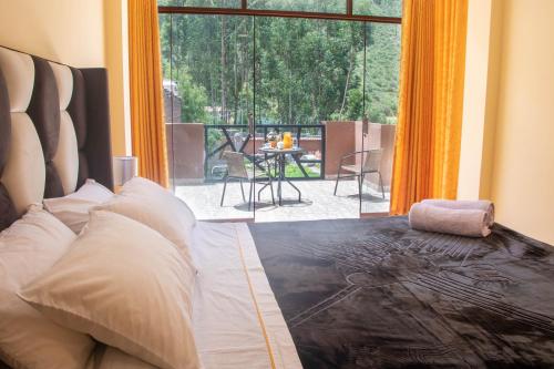 Cama o camas de una habitación en Entre montañas Lodge & house