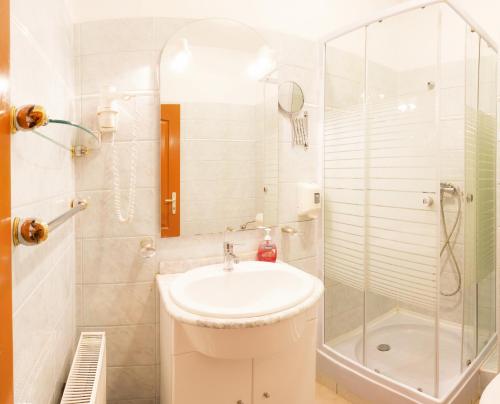 Koupelna v ubytování Hotel Venus
