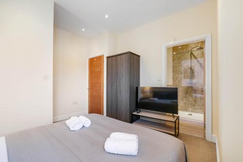 Кровать или кровати в номере Luxury Apartments 2 Bedrooms Central Maidenhead
