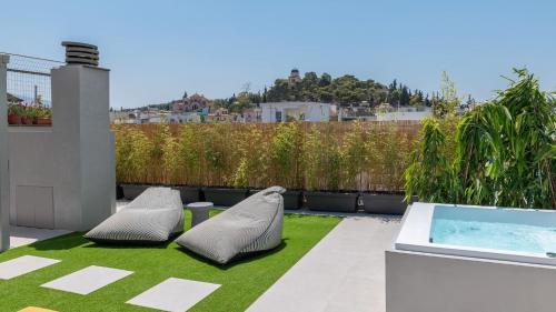 Penthouse with Magical Acropolis view from Balcony