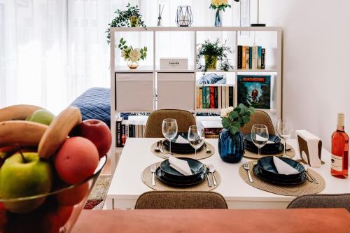 Et opholdsområde på Cosy apartment Zugló next to Puskás Aréna