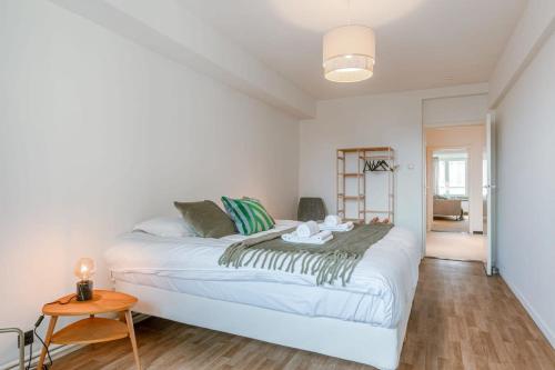 Ліжко або ліжка в номері Pleasant apartment in the center of Ostend