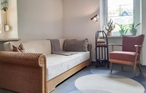 - un salon avec un canapé et une chaise dans l'établissement 1 Bedroom Lovely Apartment In Schwarzenberg, à Schwarzenberg