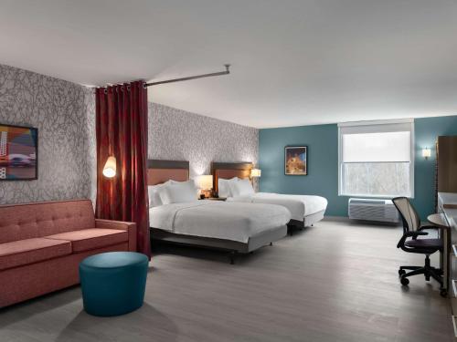 Katil atau katil-katil dalam bilik di Home2 Suites By Hilton Brownsburg