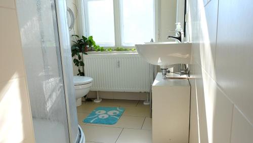 Koupelna v ubytování Sylvias Ferienwohnung Nr.3